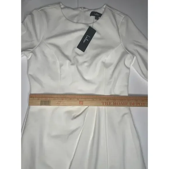 Lulus NWT White Wrap Style Tulip Mini Dress - Size Small - Picture 6 of 11